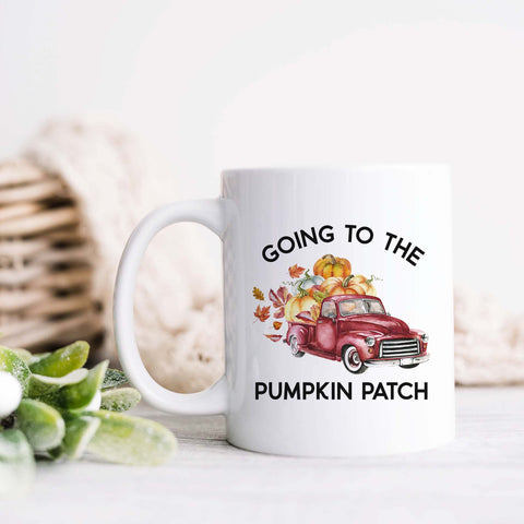 Going to the Pumpkin Patch Fall Red Truck Mug
