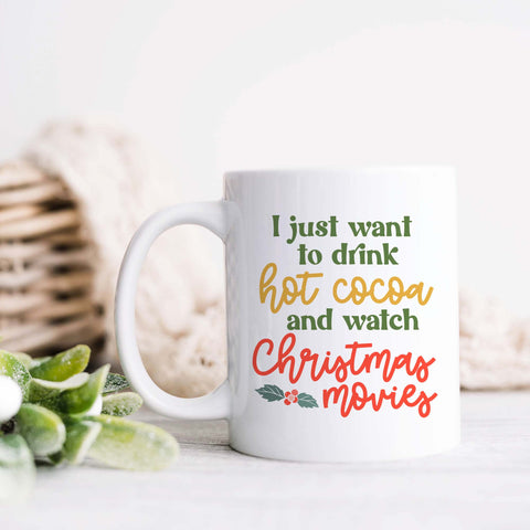 Hot Cocoa and Christmas Movies Mug