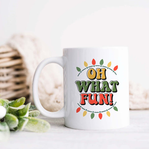 Oh What Fun Retro Christmas Mug
