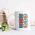 Ho Ho Ho Peace Signs Christmas Ceramic Mug