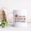 Santa Claus, Hot Cocoa and Christmas Lights Ceramic Mug