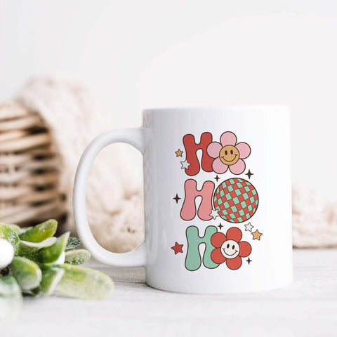 Ho Ho Ho Retro Christmas Ceramic Mug