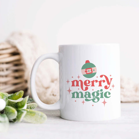 Merry Magic Retro Christmas Ceramic Mug