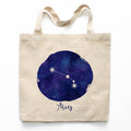 Aries Zodiac Constellation Canvas Tote Bag
