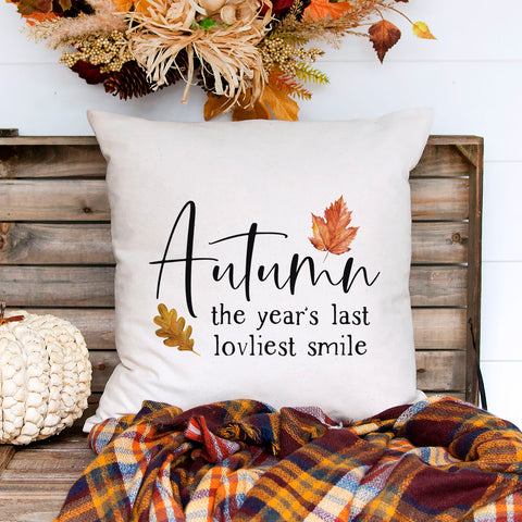 autumn quote fall linen pillow cover, modern farmhouse home decor, boho home decor, cottage core home decor