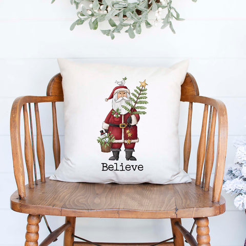 Believe Santa Christmas Pillow Cover