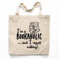 Bookaholic Canvas Tote Bag