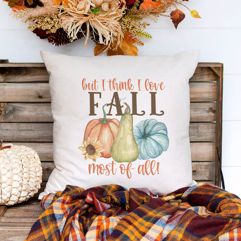 but I think I love fall most of all linen pillow cover, modern farmhouse home decor, boho home decor, cottage core home decor