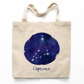 Capricorn Zodiac Constellation Canvas Tote Bag