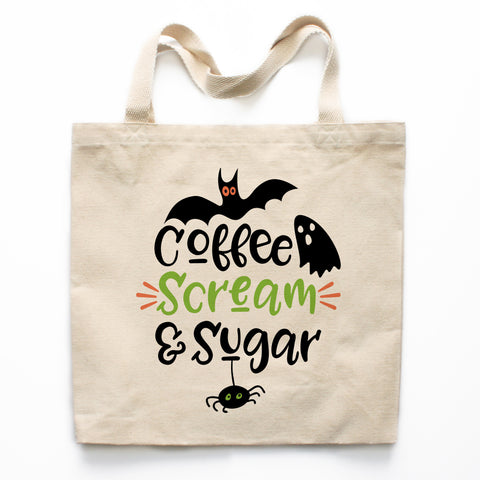 Coffee Scream and Sugar Canvas Tote Bag