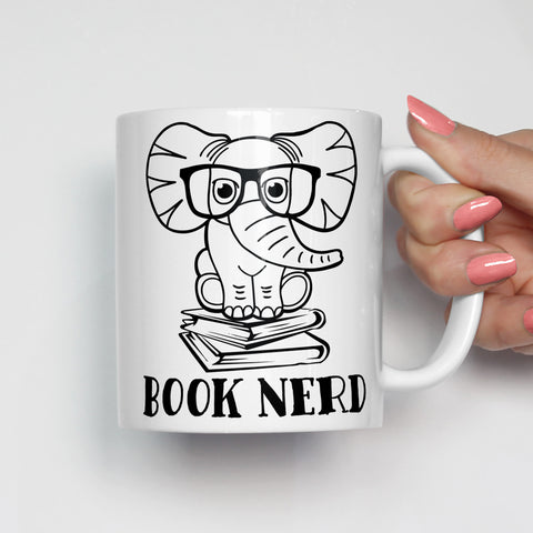 Elephant Book Nerd Mug