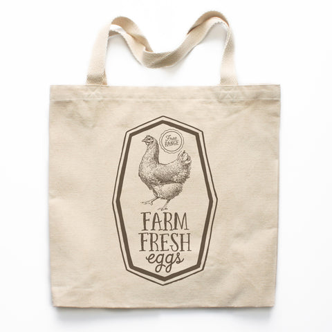 Farm Fresh Eggs Farmer's Market Canvas Tote Bag