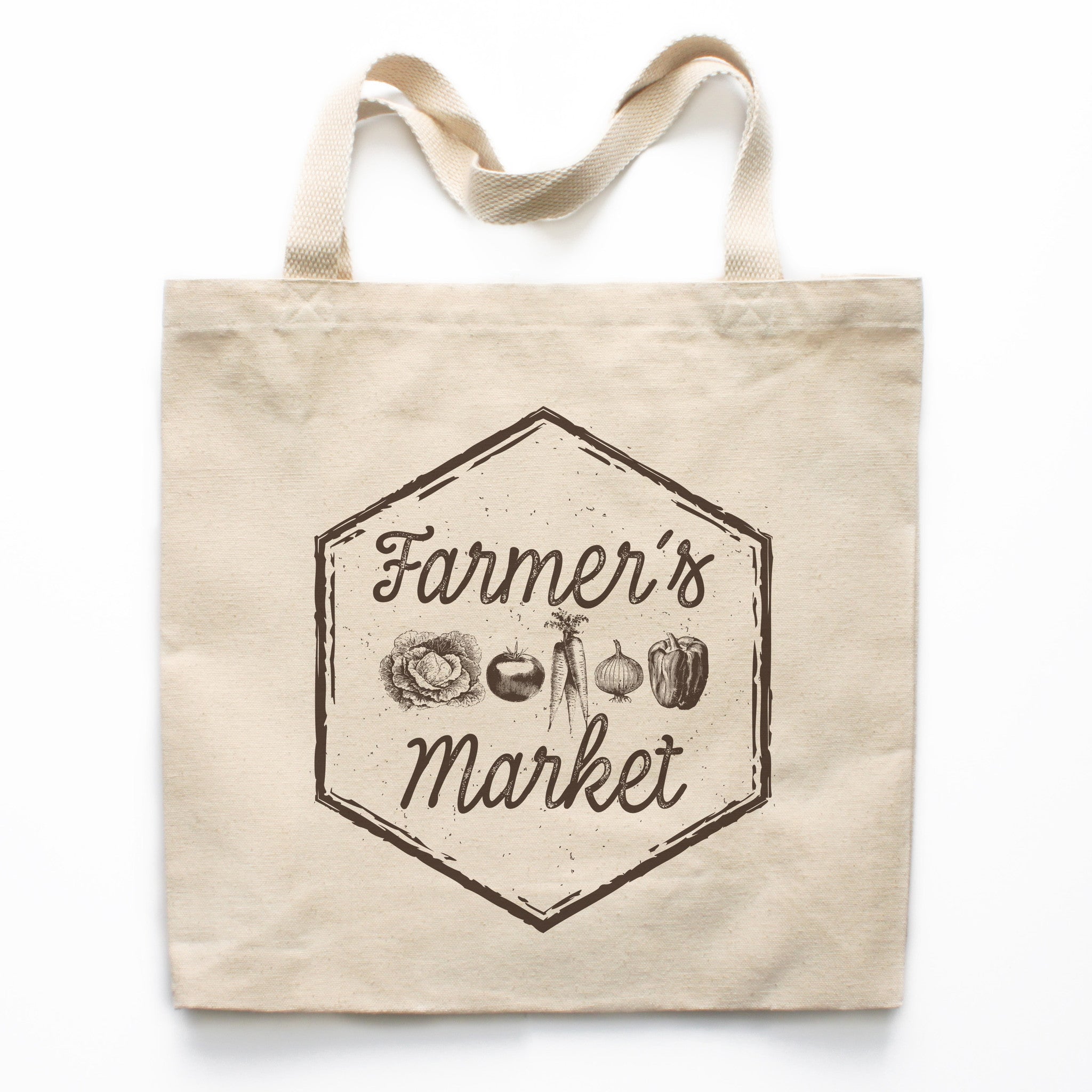Shopping Bag Farmers Market Tote Farmer's Market Canvas Tote Bag