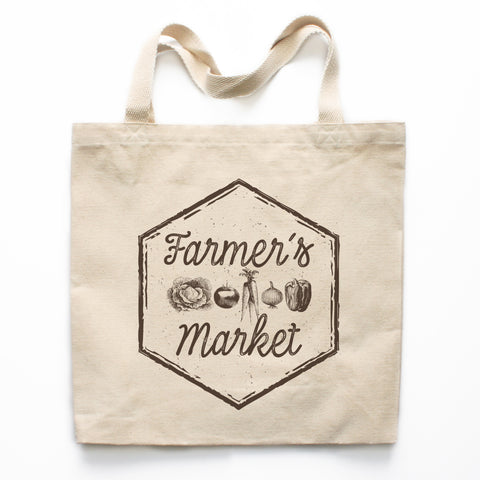 Farmer's Market Canvas Tote Bag