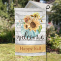 blue pumpkin personalized fall garden flag, welcome flag, modern farmhouse home decor