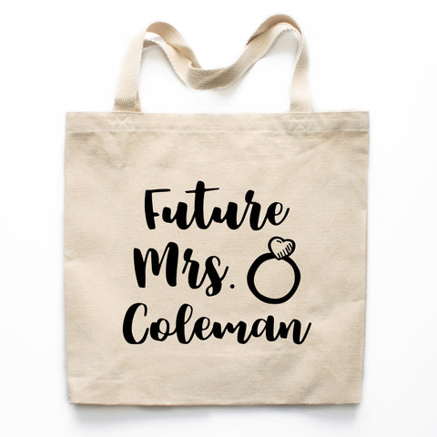 Future Mrs Engagement Canvas Tote Bag