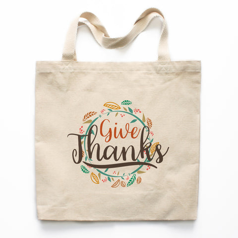 Give Thanks Canvas Tote Bag