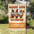 hangin with my gnomies fall gnome personalized fall garden flag, welcome flag, modern farmhouse home decor