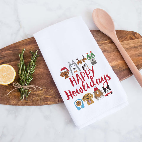 Happy Howlidays Christmas Kitchen Towel