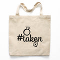 #Taken Engagement Canvas Tote Bag