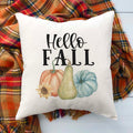 hello fall linen pillow cover, modern farmhouse home decor, boho home decor, cottage core home decor