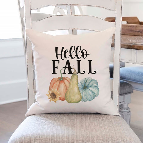 hello fall linen pillow cover, modern farmhouse home decor, boho home decor, cottage core home decor