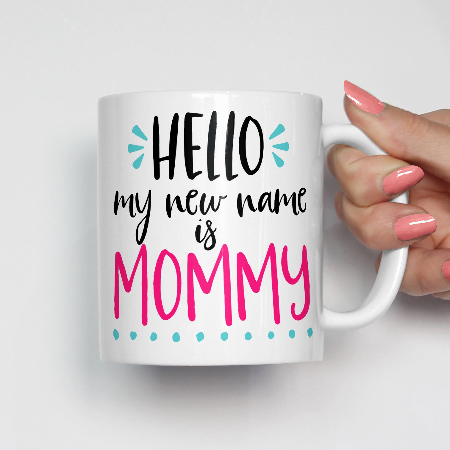 Hello My New Name is Mommy Mug – Heart & Willow Prints