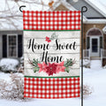 Home Sweet Home Poinsettia Garden Flag