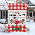 Home Sweet Home Poinsettia Garden Flag