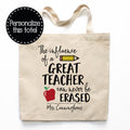 The Influence Of A Great Teacher Canvas Tote Bag