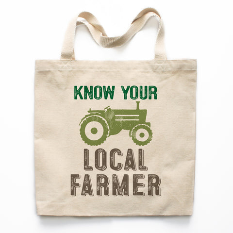Know Your Local Farmer Canvas Tote Bag