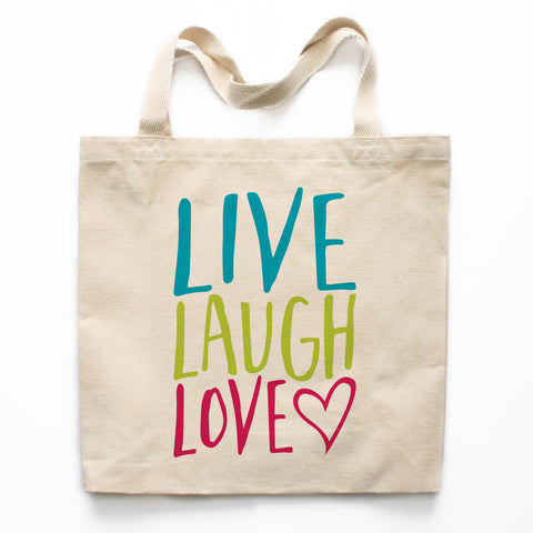 Live Laugh Love Canvas Tote Bag