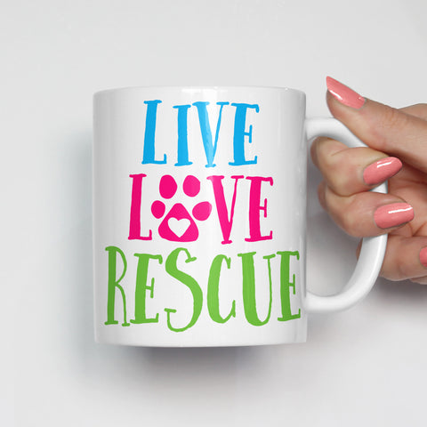 Live Love Rescue Pet Adoption Mug