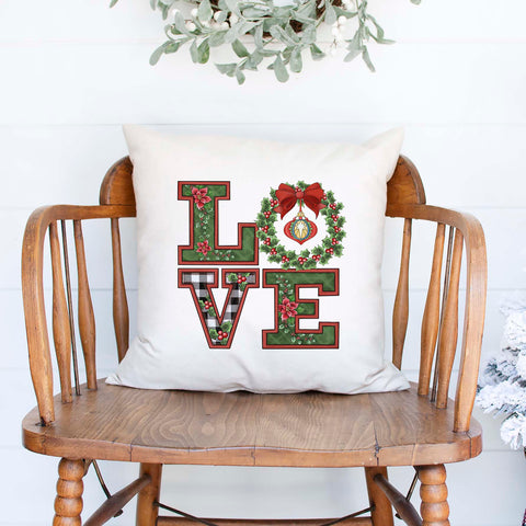 Love Christmas Pillow Cover