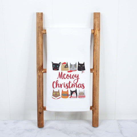 Meowy Christmas Kitchen Towel