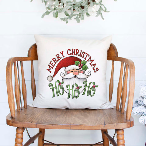 Merry Christmas Ho Ho Ho Santa Pillow Cover