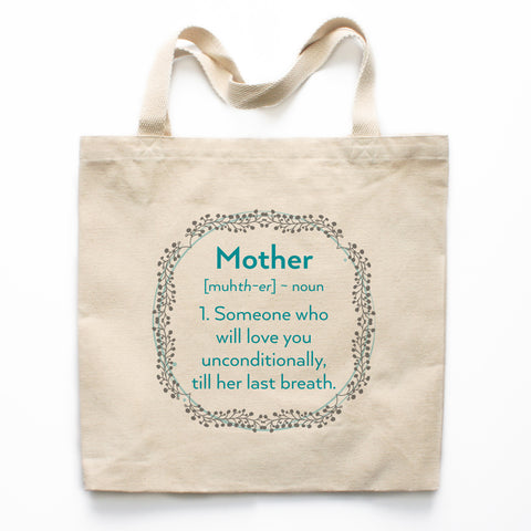 Definition Of A Mother Canvas Tote Bag