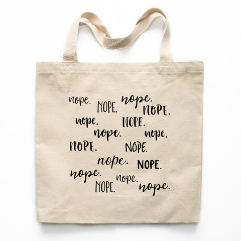 Nope Canvas Tote Bag