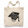 Oh The Places You'll Go Graduation Canvas Tote Bag