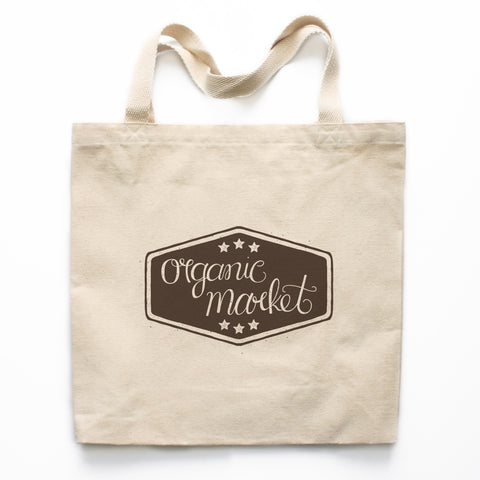 Organic Market Farmer's Market Canvas Tote Bag