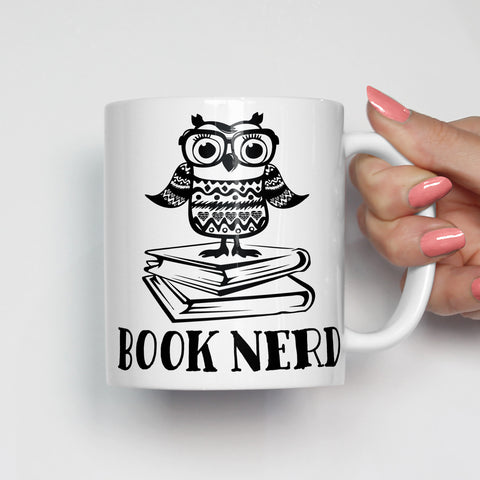 Owl Book Nerd Mug