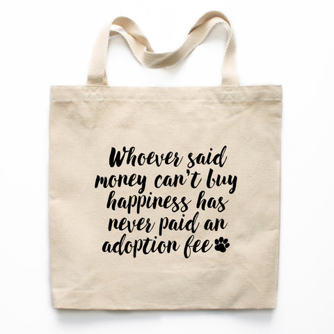 Adopt Don't Shop Canvas Tote Bag