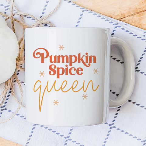 pumpkin spice queen fall ceramic mug
