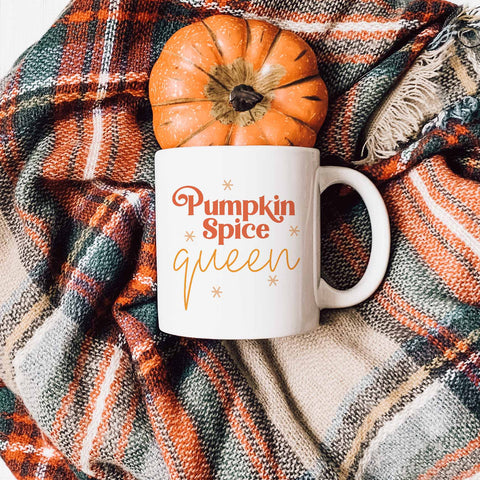 pumpkin spice queen fall ceramic mug