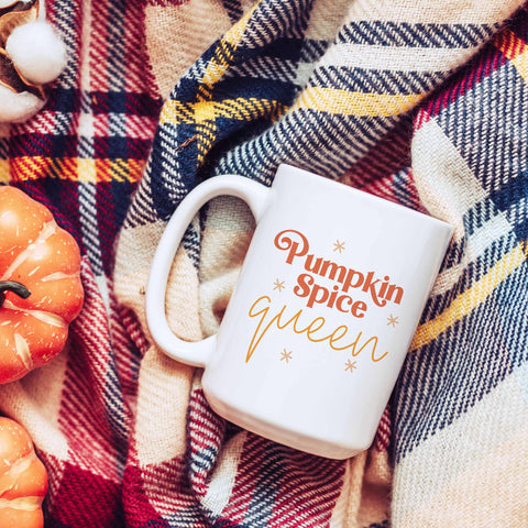 pumpkin spice queen fall ceramic mug