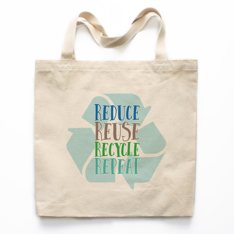 Reduce Reuse Recycle Repeat Canvas Tote Bag