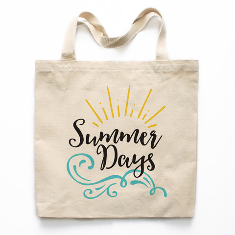 Summer Days Canvas Tote Bag