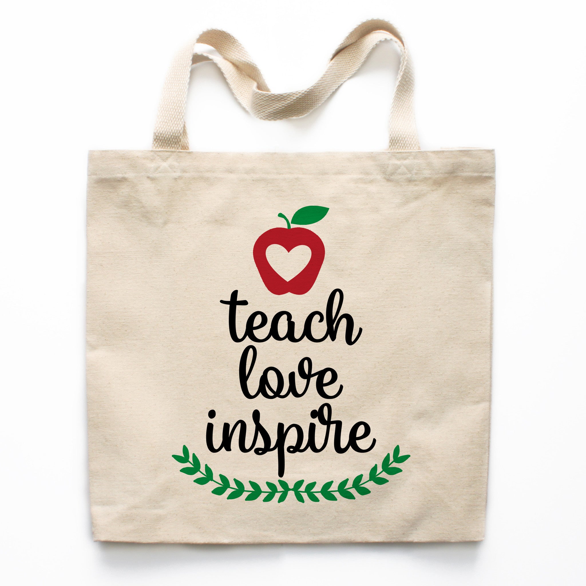 Teach Love Inspire Canvas Tote Bag – Heart & Willow Prints