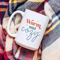 warm and cozy fall ceramic mug