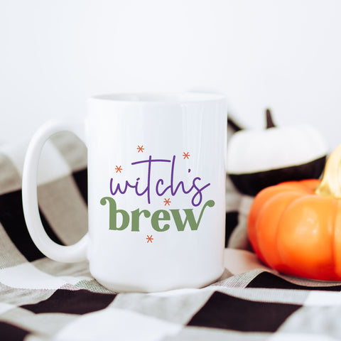 witch's brew halloween ceramic mug